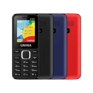 UNIWA E18011.8インチスクリーンデュアルSIMカードクワッドバンド付き低価格携帯電話