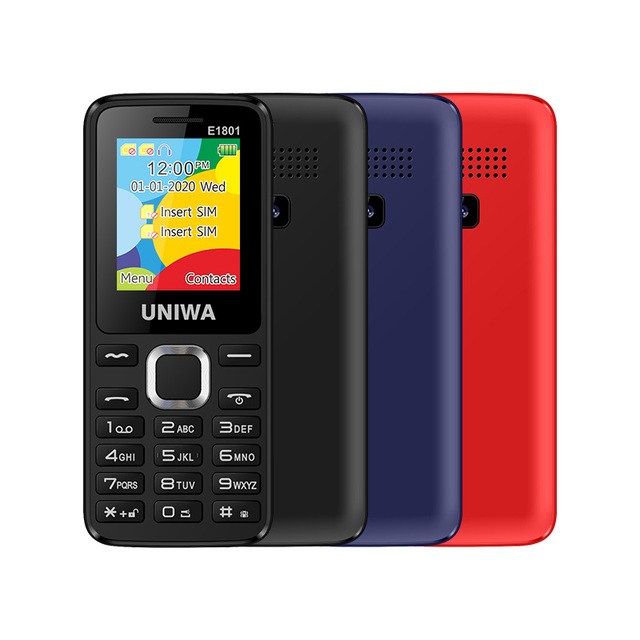UNIWA E1801 1.8 Inch Screen Dual SIM Card Low Price Mobile Phone With Quad Band