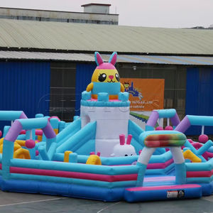 Nouveau design gonflable grand terrain de jeu de parc d'amusement de rebond avec jeu de parcours d'obstacles pour parc d'attractions - Product Image 1