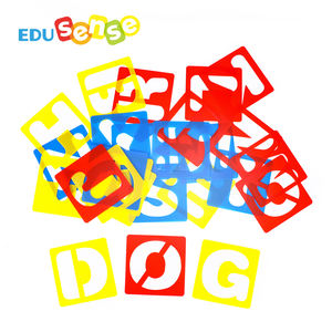 26 buah permainan prasekolah anak-anak pendidikan montesori bahasa Inggris belajar huruf pengenalan warna mainan PP Uppercase lukisan gambar Set mainan - Product Image 3