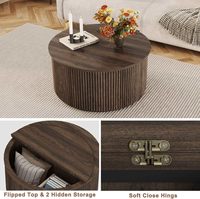Table basse moderne en bois avec structure en MDF et en pin pour salon et atelier - Design de luxe
