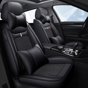 Fundas <span class=keywords><strong>de</strong></span> <span class=keywords><strong>Asiento</strong></span> <span class=keywords><strong>de</strong></span> Coche Universales <span class=keywords><strong>de</strong></span> Lino Transpirable Personalizadas, Juego Completo en Negro <span class=keywords><strong>para</strong></span> Polo, M3, X5, Touareg, Estate, Bus, A5, Golf - Product Image 1