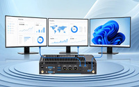 Controlador de PC Integrado con Celeron J6412 de Cuatro Núcleos, 3 Puertos Gigabit Ethernet LAN, 4 Puertos RS-232, 3 Pantallas HD, Compatible con Win10/11 y Linux