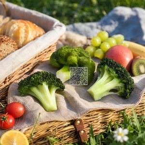 Material Didáctico para el Control de Porciones, Educación Nutricional, Método del Plato, Diabetes, <span class=keywords><strong>Dietista</strong></span>, Réplica de Alimento de Brócoli en PVC - Product Image 2
