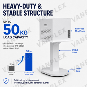 Support de photomaton <span class=keywords><strong>en</strong></span> métal pour <span class=keywords><strong>iPad</strong></span> avec anneau lumineux et imprimante photo pour <span class=keywords><strong>iPad</strong></span> de 10,2 à 13 pouces – Machine de photomaton pour selfies <span class=keywords><strong>en</strong></span> gros - Product Image 2