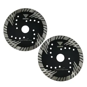 Power Tools Accessories 6" 150mm Diamond Turbo Stone Saw Blade Cutting Disc For Hard Granite With Protective Teeth