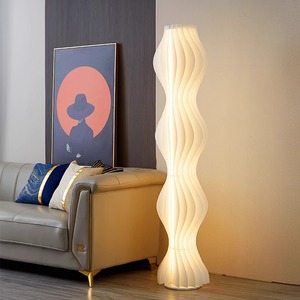 Lámpara de Pie de Estilo Creativo con Forma de Falda de Hierba, Color Crema, para Sala de Estar, Luz Ambiental de Lujo, Decoración de Sofá, Dormitorio - Product Image 4