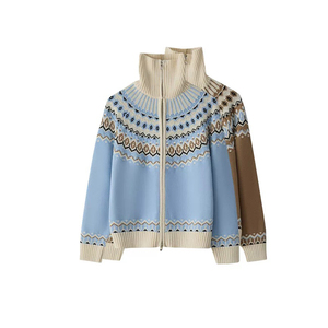 <span class=keywords><strong>Cardigan</strong></span> Invernale da <span class=keywords><strong>Donna</strong></span> Casual Vintage con Colletto a Risvolto, <span class=keywords><strong>Zip</strong></span>, Anti-Pilling, in Poliestere/Cotone, Manica Lunga - Product Image 6