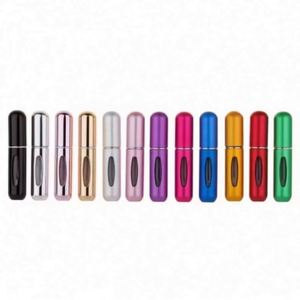 Portable 5ml Aluminum <b>Perfume</b> <b>Atomizer</b> Spray Cap Wholesale Refillable Mini Pocket Travel Skin Care Serum Bottle 100pcs Screen - Product Image 1