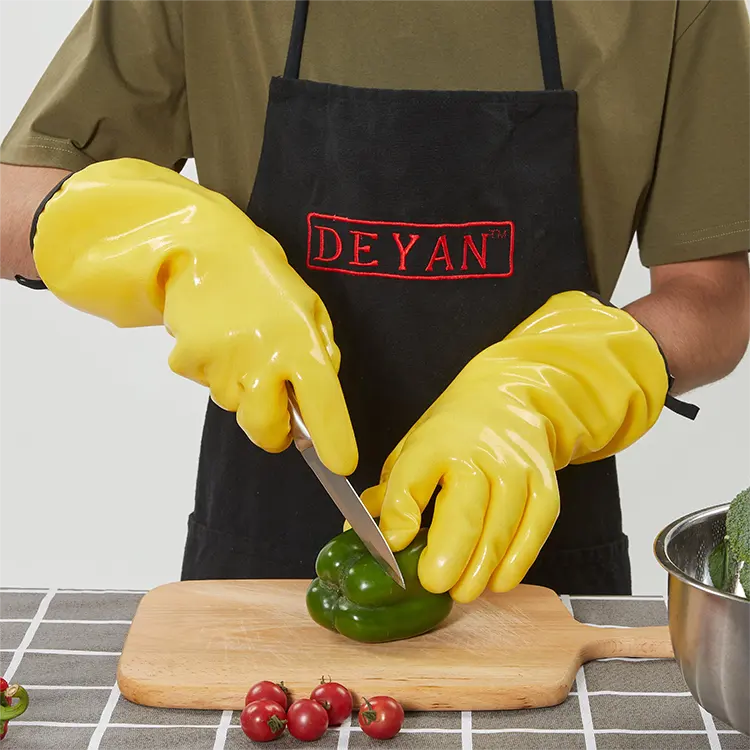 Bán buôn chống cắt cắt làm sạch tay bảo vệ lò vi sóng chịu nhiệt an toàn nhà bếp Silicone găng tay