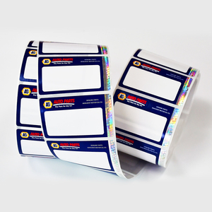 Etiqueta estampada de holograma con logotipo personalizado en rollo, código <span class=keywords><strong>QR</strong></span>, pegatina estampada de holograma al azar - Product Image 1