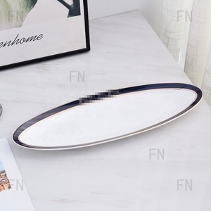 The Best-selling Blue and <b>White</b> Ceramic Tableware Comes with <b>Gift</b> <b>Boxes</b> and logo Tray Bowls Bugari - Product Image 2