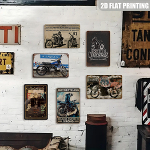 Insegna in Metallo Vintage con Citazione Divertente: 'Motociclismo: Perché Uccidere È Dov'è Mancante', Arte Murale per Motociclisti - Product Image 4