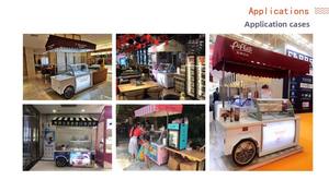 Carrello per gelateria commerciale/furgone-Freezer Mobile con sistema di raffreddamento, in acciaio inox, per venditore ambulante, Catering per eventi - Product Image 4