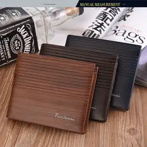 Leather Men Wallets Short PU Card Wallet Embossed Multipurpose Purse Comfortable Wallet Briefcases