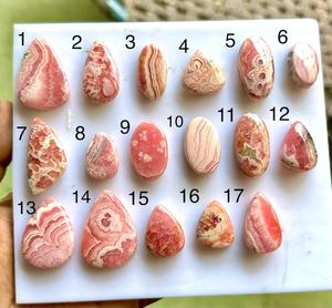 โรโดโครไซต์สีชมพูธรรมชาติทรงหลังเบี้ย คริสตัลบำบัด พลอยหลวมสำหรับทำเครื่องประดับ แหวน จี้ ขายส่งจากอินเดีย - Product Image 2
