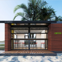 Conteneur Mobile Modulaire 2025 de 20 pieds ou 40 pieds pour Bar, Café et Magasin de Proximité