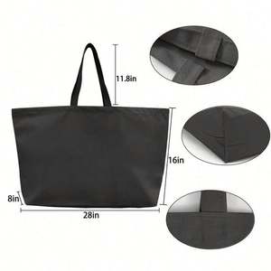 Recycle <b>Plain</b> Organic Tote <b>Large</b> Reusable <b>Canvas</b> Cotton Shopping Bag - Product Image 5