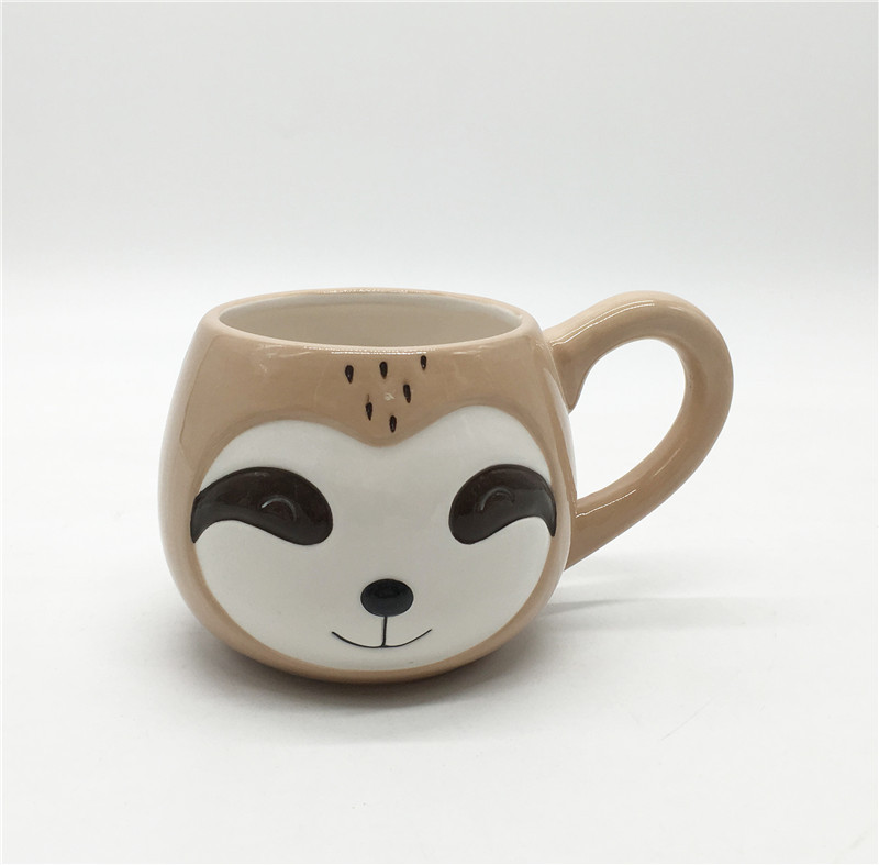 Starlights 3D Mug - Animal Ceramic Sloth Shape Children's Cup