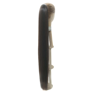 Nouveautés En Gros <span class=keywords><strong>Cheveux</strong></span> Synthétiques Soyeux 36 Pouces Yaki Lisses, Extension <span class=keywords><strong>de</strong></span> <span class=keywords><strong>Cheveux</strong></span> Postiche <span class=keywords><strong>Queue</strong></span> <span class=keywords><strong>de</strong></span> <span class=keywords><strong>Cheval</strong></span> à Cordon, Longue Taille - Product Image 3