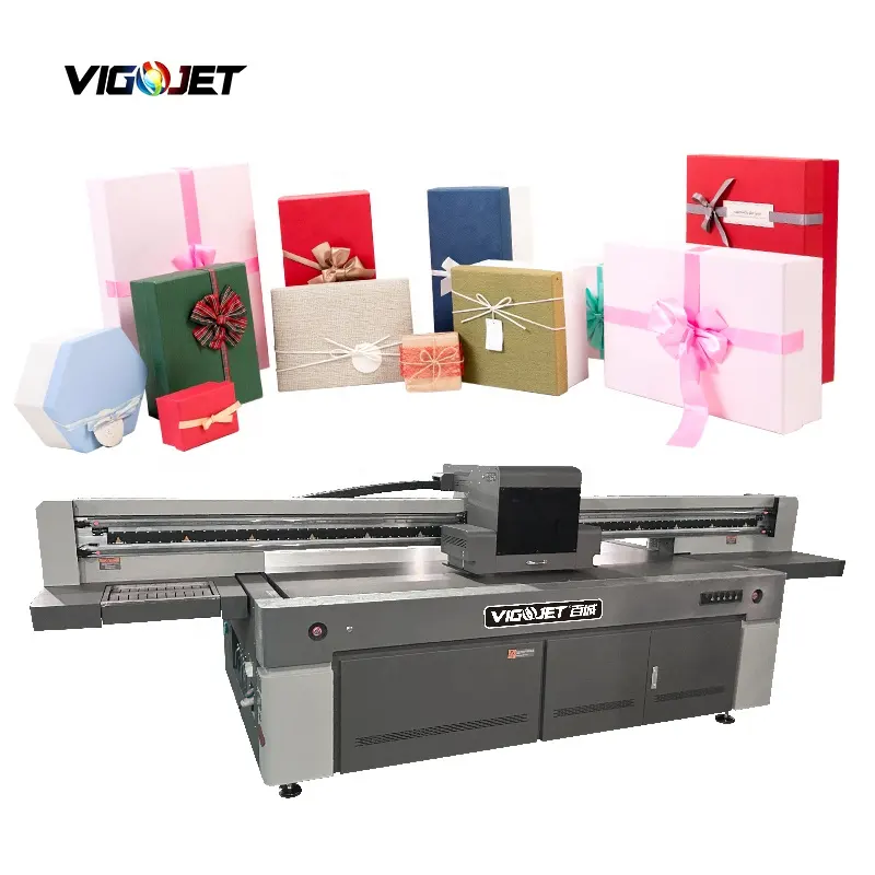 VIGOJET 2513 모델 1.3*2.5m 나무 유리 PVC 금속 대형 포맷 UV 플랫 베드 프린터