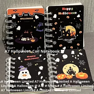 A7 Hochwertiges Spiral-Notizbuch im Ins-Stil Niedliches kleines verdicktes Hausaufgaben buch 60 Innenseiten Perfektes Studenten geschenk für Halloween - Product Image 2
