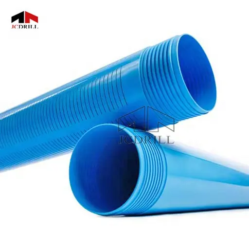 Perçage de puits d'eau boîtier de tuyau en PVC et trou de forage tube de boîtier en pvc pour le perçage de puits avec raccord fileté