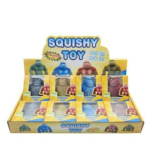 Juguete de Gorila, Squishies No Tóxicos con Caja de Exhibición, Juguetes Sensoriales Antiestrés para Niños, Mono Elástico para Aliviar el Estrés - Product Image 3