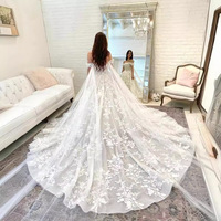 2025 moderne hors épaule grande taille robe de mariée blanche sans bretelles robe de réception en dentelle pour les mariées