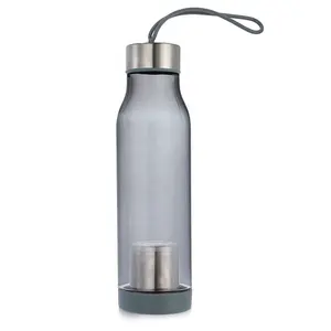 Produsen botol air plastik botol minum air Model sederhana dengan Infuser teh baja tahan karat Infuser