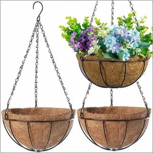 Mini Hanging <strong>Planters</strong> Seagrass Pot Plant <strong>Large</strong> Black Boho Wall Decor <strong>Extra</strong> Basket Wicker Artificial Woven Storage the Bag