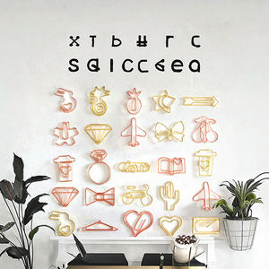 Mignon <span class=keywords><strong>petit</strong></span> métal coeur marque-page Clip assortis couleur reliure trombones enduit <span class=keywords><strong>trombone</strong></span> pour l'organisation de documents - Product Image 2