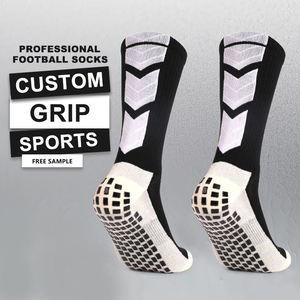 Wholesale Custom <b>Grip</b> <b>Socks</b> Mens Crew Football <b>Socks</b> Anti Slip Terry Cushion Sole Breathable Basketball Running Sports <b>Socks</b> - Product Image 1