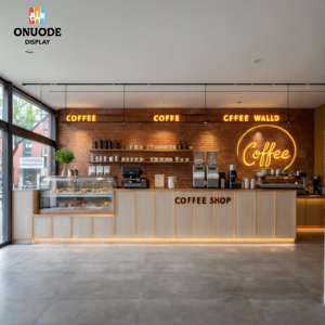 בית קפה מותאם אישית בית קפה עיצוב פנים | ארונות תצוגה זכוכית מודרניים & בר קפה רהיטים | סוהר חנות קישוט - Product Image 3