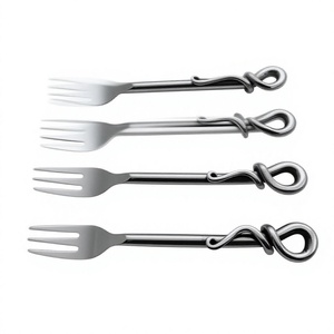 Ensemble de fourchette de dîner en acier inoxydable de haute qualité avec poignée créative vaisselle de fruits de fruits ustensiles de cuisine maison hôtel Restaurant utilisé - Product Image 1