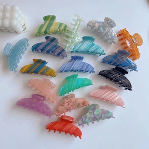 Kinling OEM/ODM Hàn Quốc Retro Cổ Điển Lớn Đơn Giản 10.5 Cm Acetate Móng Vuốt Tóc - Product Image 1