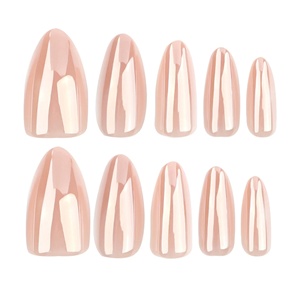 30 piezas de PMMA corto acrílico francés almendra Nail Art diseño Simple <span class=keywords><strong>uñas</strong></span> postizas <span class=keywords><strong>para</strong></span> aplicación en los dedos - Product Image 6