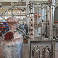 Équipement de distillation en acier inoxydable SUS304/cuivre pour grappa et alcool, machine de distillerie 300L 500L 1000L 2000L pour spiritueux artisanaux