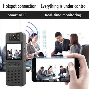 1080P Góc rộng ngoài trời Wi-Fi tầm nhìn ban đêm Máy Quay Video Máy ảnh liên lạc từ hút trở lại <span class=keywords><strong>clip</strong></span> bodycam video cửa điện thoại - Product Image 6