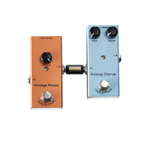 Connecteur de pédalier de guitare professionnel, boîtier métallique plaqué or, coupleur de pédale mono TS 1/4 pouce, modèle ligne droite