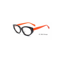 Montures de lunettes optiques tendance en acétate, style œil de chat, pour femmes, lunettes de vue à la mode, OEM ODM, logo personnalisé