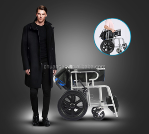 Silla de Ruedas Manual Plegable Portátil Ligera y Económica Chuangen con Ruedas de Acero, Capacidad de Carga de 100 kg - Product Image 3