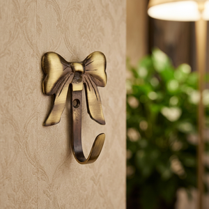Ak Brass Ribbon Design Brass Finished Metal Hanging <b>Wall</b> Hooks <b>Wall</b> Hanger <b>Clothes</b> Hanger - Product Image 1