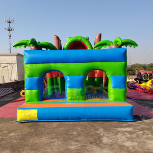 Château gonflable commercial combiné avec toboggan et structure de jeu pour enfants, parcours d'obstacles crocodile - Product Image 6