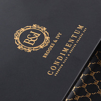 Boîtes en carton noir de haute qualité en gros, logo de marque imprimé en feuille d'or, gaufrage, petites boîtes à tiroir coulissantes, boîte cadeau