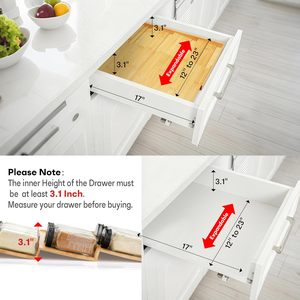 ชั้นวางเครื่องปรุงครัว 4 ชั้น สามารถเคลื่อนย้ายและจัดเก็บได้เพื่อประหยัดพื้นที่ ชั้นวางเครื่องเทศแบบขยายได้ทำจากไม้ไผ่ - Product Image 4