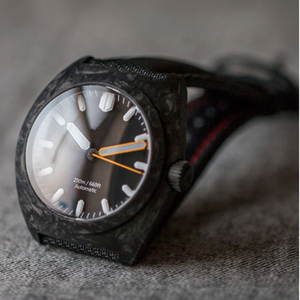 <span class=keywords><strong>Orologio</strong></span> da Uomo in Vero Carbonio Forgiato con Cinturino in Pelle, Quadrante da 22mm e 36mm, Vetro e Lancette - Product Image 3