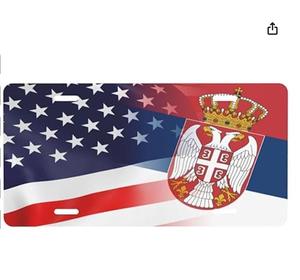 Placa de Matrícula con la Bandera de <span class=keywords><strong>San</strong></span> Marino y Estados Unidos, Emblema Patriótico de 6 x 12 Pulgadas, Placa Delantera para Automóvil, Accesorio Decorativo para Automóvil - Product Image 3