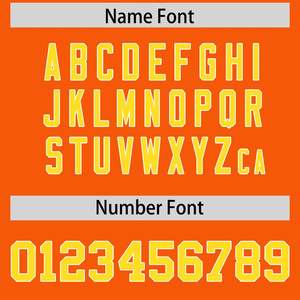 เสื้อฟุตบอลธงชาติแบบสองสี ตัดเย็บตามสั่ง สีส้มทอง พร้อมชื่อและหมายเลขส่วนตัว - Product Image 4