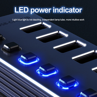 Nieuwe 4 Poorten In 1 Usb Hub Usb3.0 Data Docking Station Plug And Play 5Gbps Splitter Voor Telefoon Laptop Computer Met Led-Indicator